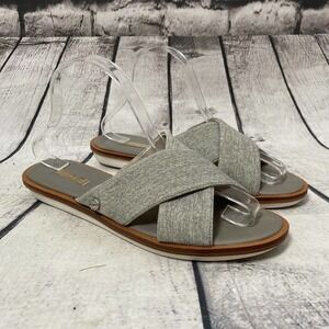 Louise et Cie Adalla Gray Crossover Flat Open Toe Sandals Size‎ 9M